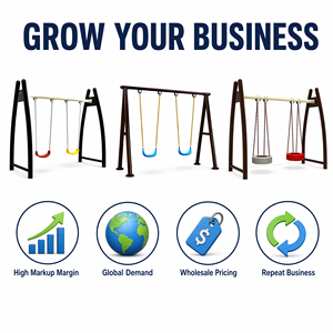 SageDelightRides Columpio Comercial Recreativo con Cintas <span class=keywords><strong>de</strong></span> Montaje para Niños, Fabricado con LLDPE y Tubo <span class=keywords><strong>de</strong></span> Acero Galvanizado para Parques y Plazas - Product Image 3