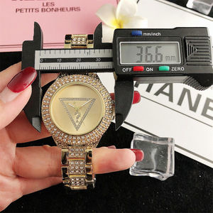 Fournisseur de montres avec logo personnalisé, <span class=keywords><strong>montre</strong></span> à quartz pour le commerce extérieur, <span class=keywords><strong>montre</strong></span> pour <span class=keywords><strong>femme</strong></span>, <span class=keywords><strong>montre</strong></span> tendance en alliage avec diamants - Product Image 3