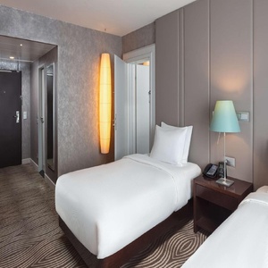 Tapis imprimé en nylon rembourré pour usage commercial/domestique, à fort trafic, jaune chaud, brun neutre, tapis de luxe pour restaurants - Product Image 3