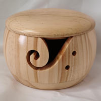 Bol à fil en bois coloré, portable, durable, écologique, de haute qualité, design artisanal, accessoire de couture, tricot, 15 cm