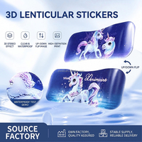 Pegatinas Lenticulares 3D Personalizadas para Estuche de Lápices, Lonchera, Caja de Almacenamiento, Calcomanías de Anime con Efecto Flip, Pegatinas de Papelería para Niños, Venta al por Mayor