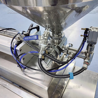 Machine de remplissage semi-automatique pour pâtes et crèmes cosmétiques à haute viscosité, cire chaude visqueuse et liquides, avec chauffage et mélange