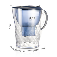 Carafe filtrante à eau portable en verre transparent 3,5 L pour camping-car, avec filtre à charbon actif et protection contre la surchauffe, pour usage domestique