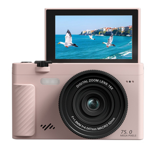 Cámara Digital para Fotografía <span class=keywords><strong>de</strong></span> 75MP, Videocámara 4K <span class=keywords><strong>con</strong></span> Pantalla <span class=keywords><strong>de</strong></span> 3 Pulgadas, <span class=keywords><strong>Zoom</strong></span> 18X, Cámara Web <span class=keywords><strong>con</strong></span> Luz LED <span class=keywords><strong>de</strong></span> Relleno, Efecto Adelgazante Facial para YouTube - Product Image 1