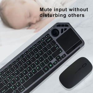 คีย์บอร์ดไร้สายแบบพกพาพร้อมแทร็คแพดในตัว คีย์บอร์ดบลูทูธไร้สายแบบ Ergonomic พร้อมทัชแพด - Product Image 6