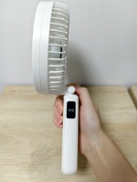 Ventilateur portable mini rechargeable avec batterie 3600 mAh, moteur sans balais pliable, pour usage extérieur, voiture, personnel, Type C, voyage, bureau