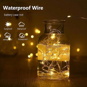 Guirnalda de Luces de Hadas con Cable de Cobre, Funciona con Baterí<span class=keywords><strong>a</strong></span>, 1-10m, <span class=keywords><strong>LED</strong></span> Blanco Cálido, IP44, Decoración Navideñ<span class=keywords><strong>a</strong></span> para Interiores y Exteriores, Jardín, Fiestas - Product Image 4