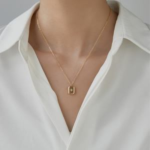 Collar Minimalista con Baño de Oro de 18K, Diseño de Gota de Agua y Viento, para Mujer, Estilo Vintage, Colgante de Acero con Forma de Rosa, Accesorio de Moda, Regalo - Product Image 6