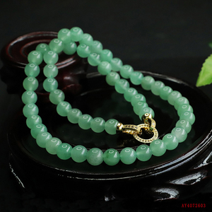 Collar de Cuentas de Aventurina Natural Collar de Piedra Natural de Jade para Mujer Cristal Curativo Cuarzo Rosa Cadena <span class=keywords><strong>y</strong></span> Eslabones - Product Image 3