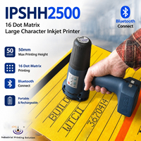 Imprimante jet d'encre portable grand format IPS-HH2500 DOD, codeur de date, alimentée par batterie, pour le codage par lots