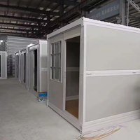 Casa Contenedor de Acero de 20 pies, Instalación Rápida, Diseño Plegable en X, Prefabricada, Plegable, Pequeña, Móvil, Dormitorio Temporal para Hoteles