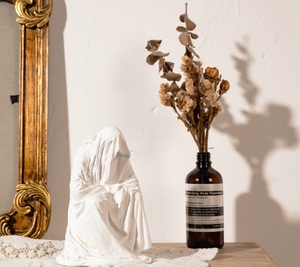 Nueva Escultura <span class=keywords><strong>de</strong></span> Resina <span class=keywords><strong>Blanca</strong></span> con Figura Velada Misteriosa, Decoración Artesanal para <span class=keywords><strong>el</strong></span> Hogar, Adorno <span class=keywords><strong>de</strong></span> Feng Shui - Product Image 5