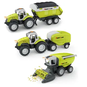 농부 장난감 세트 차량 전기 농부 수확기 농업 잔디 깎기 트랙터 어린이를위한 농장 장난감