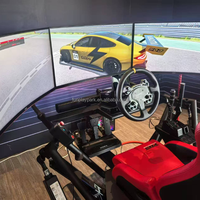 Cabina de Conducción Exterior de Fibra de Vidrio y Metal Estilo Auto Deportivo para Simulador de Carreras Logitech, Estación de Juego de Simulación de Carreras, Uso en Casa y Escuela