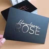 Carte de remerciement noire mate avec logo imprimé personnalisé et estampage or de luxe, lot de 100, idéale pour ma petite entreprise - Product Image 2