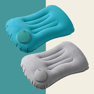 Travel Pillow <b>Inflatable</b> Neck Support 28x26x14cm Portable For Airplane Train <b>Car</b> Nap Sleep - Product Image 1