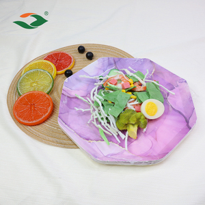 <span class=keywords><strong>Vajilla</strong></span> Desechable Personalizada para Festivales 2026, Platos de Papel Octogonales de 10 Pulgadas con Impresión Personalizada para Fiestas de Cumpleaños - Product Image 3