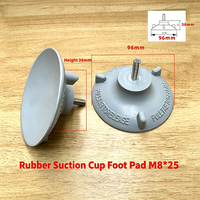 Ventouses en caoutchouc 8x25mm pour pieds de chaise de baignoire, protections à visser, ventouses épaissies pour toilettes, grandes ventouses