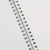 Cahier à spirales A5 à carreaux quadrillés pour l'écriture