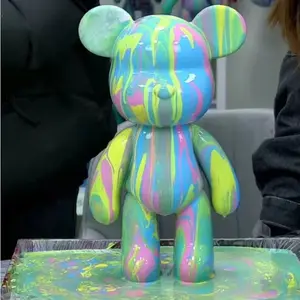 Großhandel Fluid Bear Skulptur Figuren Spielzeug Weihnachts geschenke Handmade Diy Resin Craft