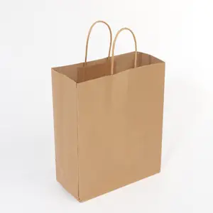 Toptan ucuz fiyat özel kişiselleştirilmiş sac en clothing bolsas papel giyim konfeksiyon kahverengi kraft kağıt alışveriş çantası için giyim