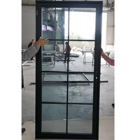 Puerta de Arco de Acero de Nuevo Diseño, Ventanas Interiores de Vidrio, Puerta Francesa de Vidrio Grande