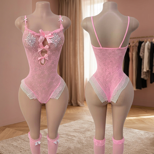 Trajes de Baile Exóticos con Redes, Calcetines de Red con Lazo, Ropa de Baile - Product Image 3