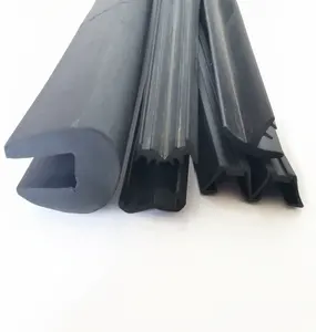 Fornecimento de tiras de vedação de PVC EPDM, tiras de borracha extrudada para tela vibratória em forma de U, tiras de borracha sólida de PVC de borracha preta