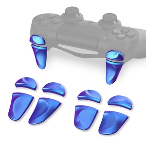 PlayVital EXtremeRate 2 Pares de Botones de Hombro Brillantes Color Azul Camaleón Púrpura, Extensiones de Gatillos para Controles de PS4 de Todos los Modelos - Product Image 1