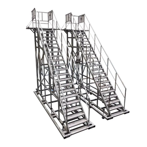 OEM nhôm lan can di chuyển cầu thang lan can trong nhà bước sàn Catwalk nền tảng với guardrails - Product Image 2