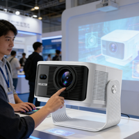 Projecteur LED 4K portable HY350 Max avec Android 11, 500 lumens ANSI, haut-parleurs intégrés - Cinéma maison à courte focale