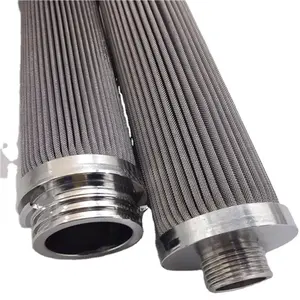 Paslanmaz çelik metal örgü plili filtre/304 316L sinterlenmiş filtre elemanı HIDROLIK FILTRE petrol ve gaz için