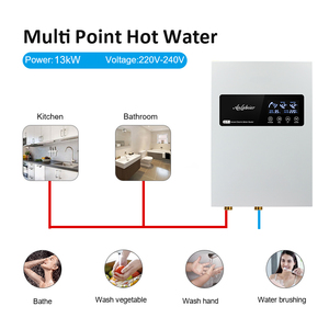 Calentador de Agua Instantáneo sin Tanque de 13kW 220V, Control Preciso de Temperatura, IPX4, Calentamiento de Doble Cámara, Ajustable de 30-55°C ° C para Ducha y Cocina - Product Image 3