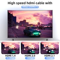 Cable HDMI 2.0 Chapado en Oro de Alta Definición 4K 60hz 4K 120Hz, Cable de Video HDMI, Cable HDMI 3D, 1M 2M 3M