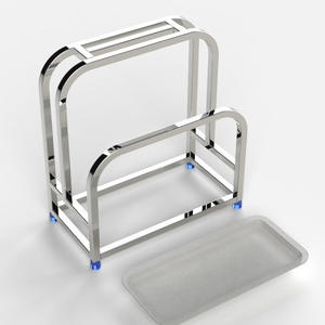 Porte-couteaux en acier inoxydable, support pour planche à découper, organisateur de cuisine, support de rangement multifonction, design minimaliste - Product Image 4