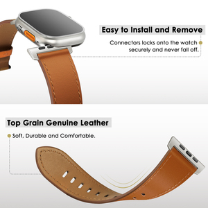 Correas de Reloj Inteligente de Cuero Genuino Premium Impermeables <span class=keywords><strong>OEM</strong></span>/ODM para <span class=keywords><strong>Apple</strong></span> <span class=keywords><strong>Watch</strong></span> <span class=keywords><strong>Ultra</strong></span> Series 9 <span class=keywords><strong>8</strong></span> 7 Se 6 5 4 3 1 Accesorios - Product Image 5