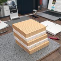 Blocs-notes autocollants en papier PET à feuilles mobiles, à carreaux, pour cadeaux et promotions, personnalisables en gros