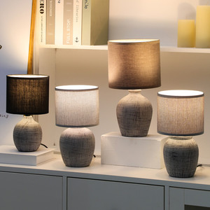 Lampe de table contemporain moderne en céramique grise, 1 pièce, lampe de chevet, pour bureau, hôtel, plage, <span class=keywords><strong>maison</strong></span> - Product Image 4