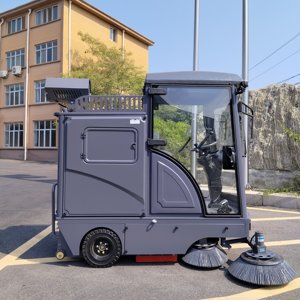 Machine de balayage électrique multifonctionnelle à batterie, mini autoportée, pour le nettoyage des sols dans les campus et les complexes d'appartements - Product Image 4