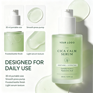 Private <b>Label</b> Cica Calm Facial Serum Centella Extract Hyaluronic Acid Hydrating Skin Care Product - Product Image 4