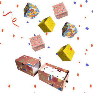 Caja Sorpresa Explosiva de Papel Reciclado Personalizada, Caja de Regalo con Cajón Emergente, Álbum de Tarjetas, San Valentín - Product Image 1