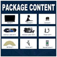 Système de caméra de recul DVR 1080P à écran partagé avec ADAS, GPS, étanchéité IP68, kit moniteur AHD 10,1 pouces pour camions et poids lourds