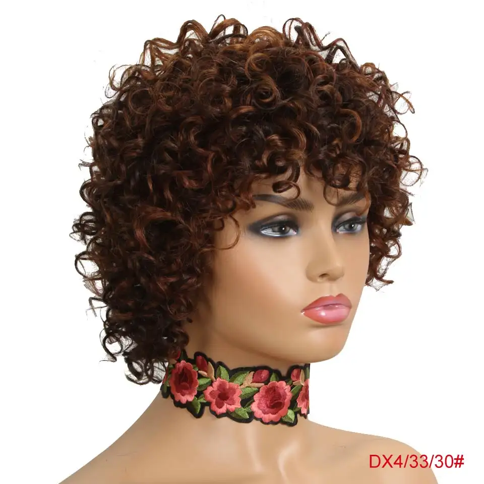 Hot sale brazilian hair wig short wigs afro curly wigs for black women