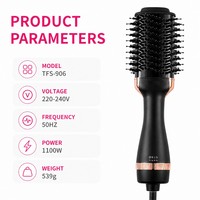 Torlin Vente en gros OEM ODM Lisseur Boucleur Sèche-cheveux Peigne à air chaud multifonctionnel 3 en 1 Brosse coiffante Sèche-cheveux