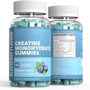 Etiqueta privada Suplemento de preentrenamiento Creatina Monohidrato Energy Gummy Creatine gommies para píldoras de crecimiento muscular