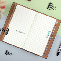 Carnet de voyage portable A6 en cuir PU personnalisé, mini-agenda à feuilles mobiles, classeur à 3 anneaux, planificateur pour cadeau