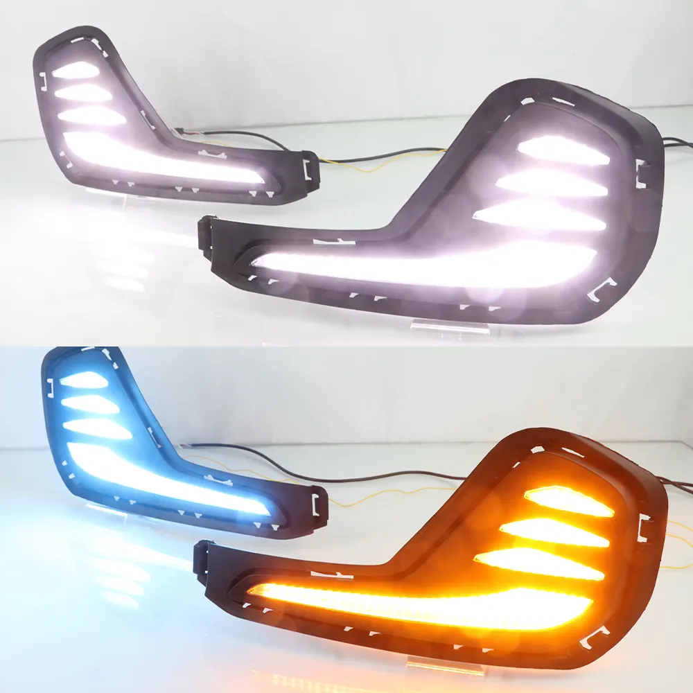 LED DRL רכב סטיילינג עבור שברולט קבלייר 2020 בשעות היום ריצת אורות איתות ערפל מנורת כיסוי