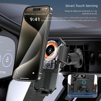 Support de téléphone de voiture à capteur automatique style punk créatif avec chargement sans fil pour navigation automobile et accessoires intérieurs de véhicule