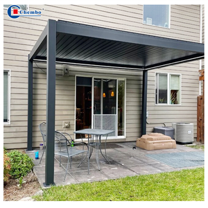Pérgola Moderna para Exteriores con Techo de Lamas, Soporte OEM, Impermeable, de Aluminio para Jardín/Patio, Modelo H180 - Product Image 5
