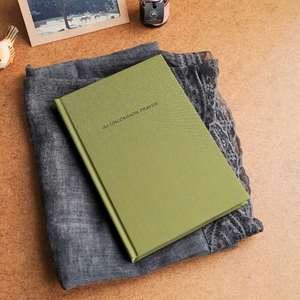 Customizable Personalization Design A5 A4 <b>A6</b> B5 Green Fabric Linen Cover Reading Journal Notebook - Product Image 6